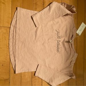 Rylee + Cru Girls “Just Believe” Shirt. 12-18 mons. NWT.